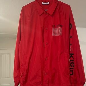 Calvin Klein Men's Vibrant Red Windbreaker